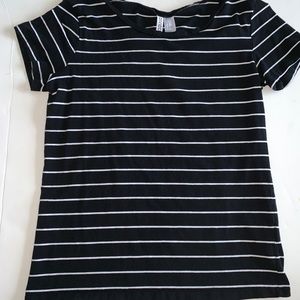 Black and White Striped Tee